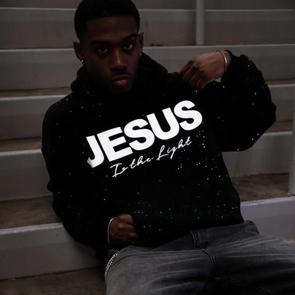 Jesus is The Light Rhinestone Hoodie