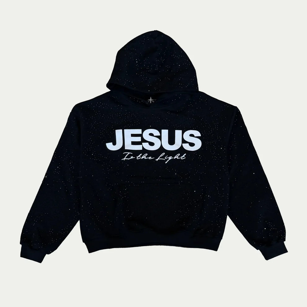 Jesus is The Light Rhinestone Hoodie
